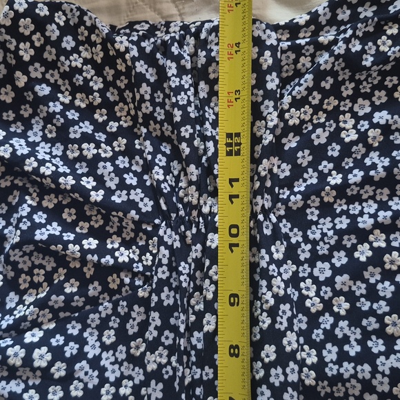 Jessica Howard Navy Sleeveless Zip Closure Back Dress White Floral Daisies 14P - Picture 7 of 12